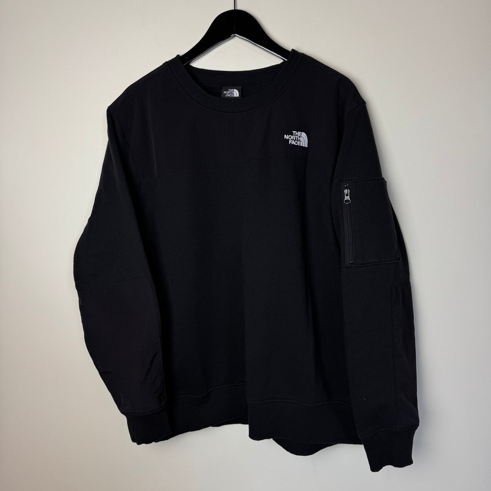 THE NORTH FACE Crewneck Nylon Overlay Sweatshirt