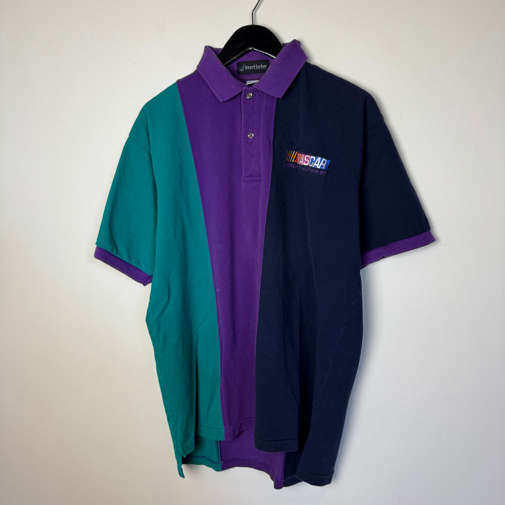 Vintage 90's NASCAR Colour Block Polo Shirt