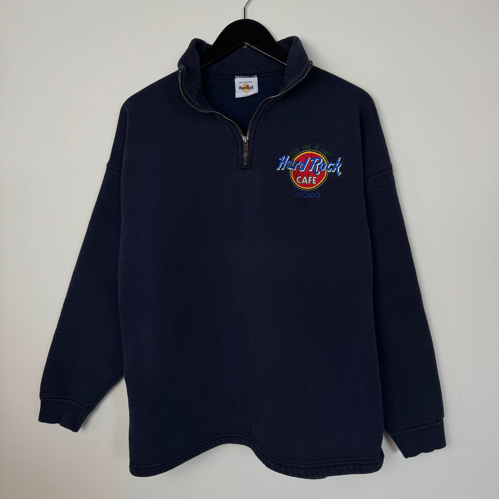 Vintage 90's HARD ROCK CAFE 1/4 Zip Sweatshirt