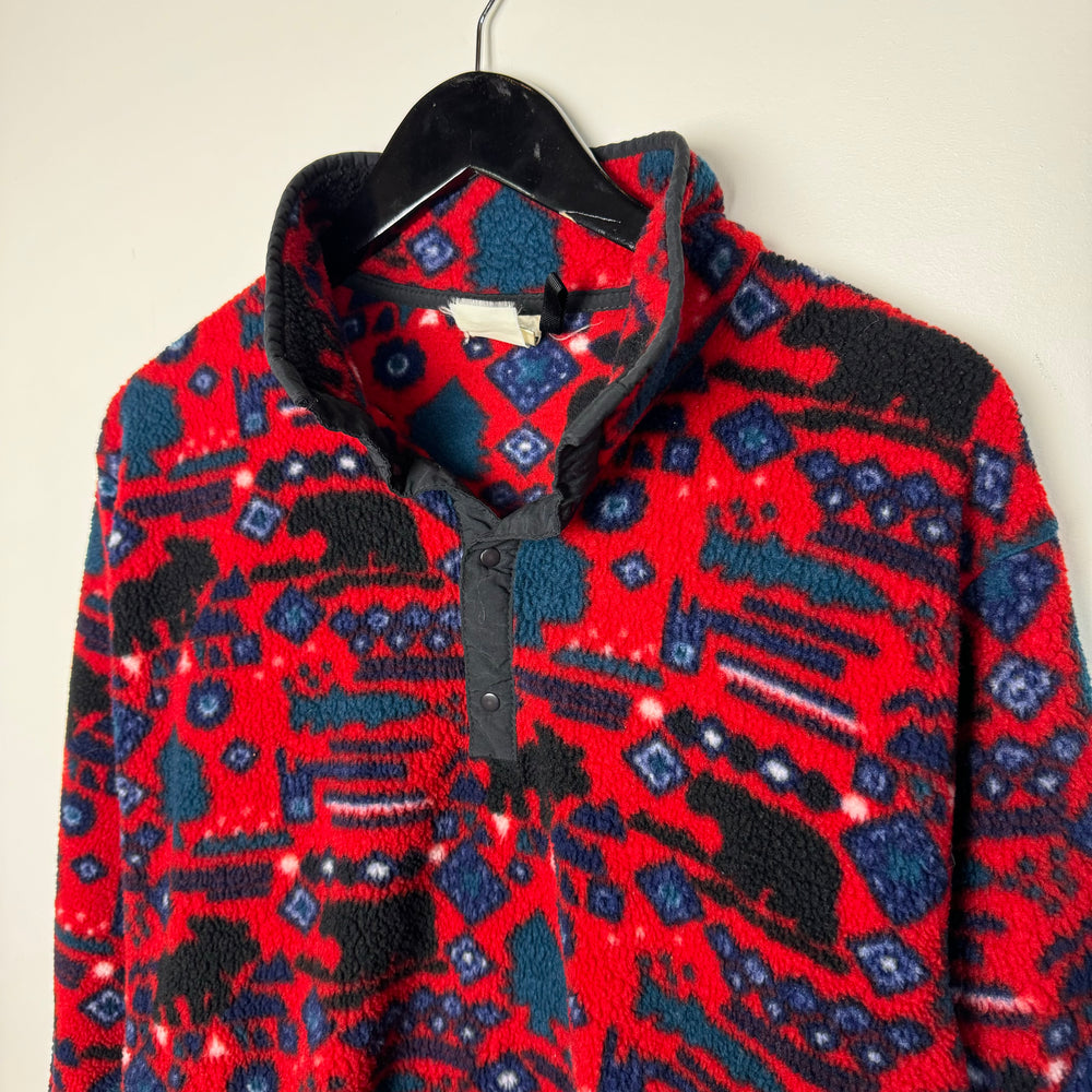 Vintage 90's LL BEAN Patterned Fleece Sweater