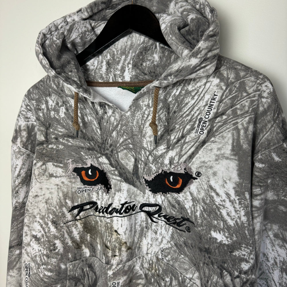 Vintage CABELA'S Real Tree Camo Predator Quest Hoodie Sweatshirt