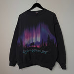 Vintage 90's Aurora Borealis WILDLIFE Northern Lights Sweatshirt