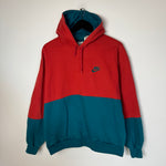 Vintage 90's NIKE Grey Tag Two Tone Hoodie Sweatshirt
