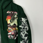 Vintage WILD & FREE Wildlife BIKER Hoodie Sweatshirt