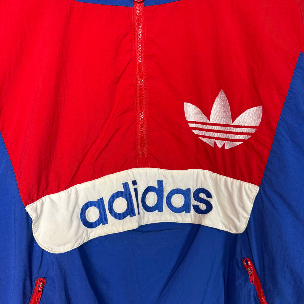 Vintage 1980's ADIDAS Colour Block Anorak Windbreaker Jacket