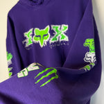 Vintage FOX Racing Monster Energy Hoodie Sweatshirt