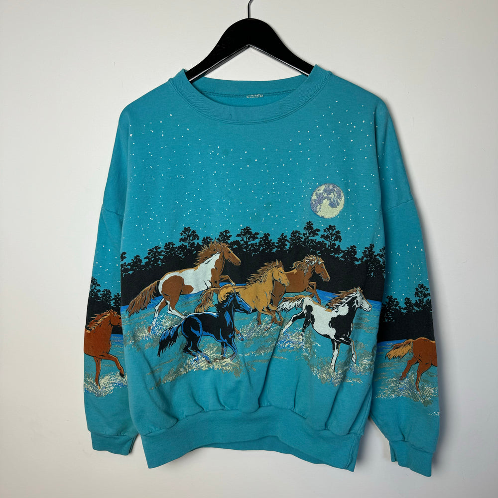 Vintage 90's Wild Horses WILDLIFE Sweatshirt