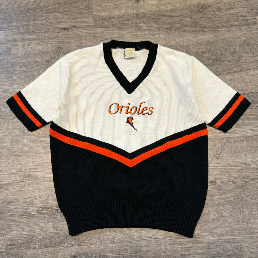Vintage 1980's MLB Baltimore ORIOLES Knit Sweater