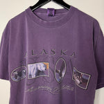 Vintage 90's ALASKA Wildlife Pigment Dyed Tshirt