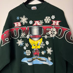 Vintage 90's Looney Tunes TWEETY Bahumbug Scrooge Sweatshirt