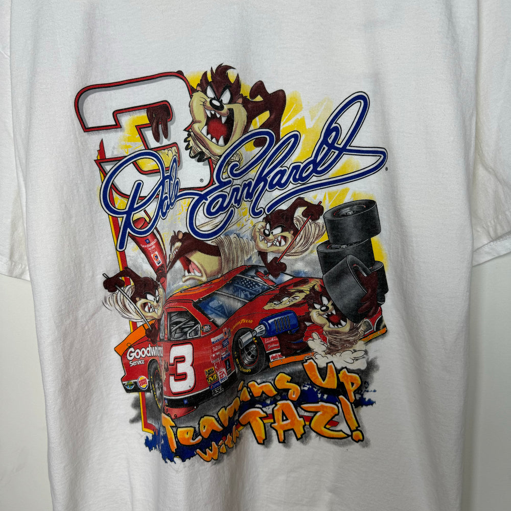 Vintage NASCAR Racing Dale Earnhardt TAZ Looney Tunes Tshirt