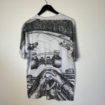 Rare Vintage 90's FORMULA ONE Racing F1 All Over Print Tshirt