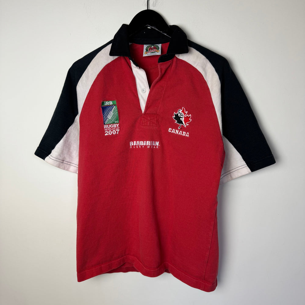 Vintage 2007 TEAM CANADA Rugby Short Sleeve Sweatshirt