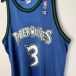 Vintage 90's NBA Minnesota TIMBERWOLVES Marbury Champion Jersey