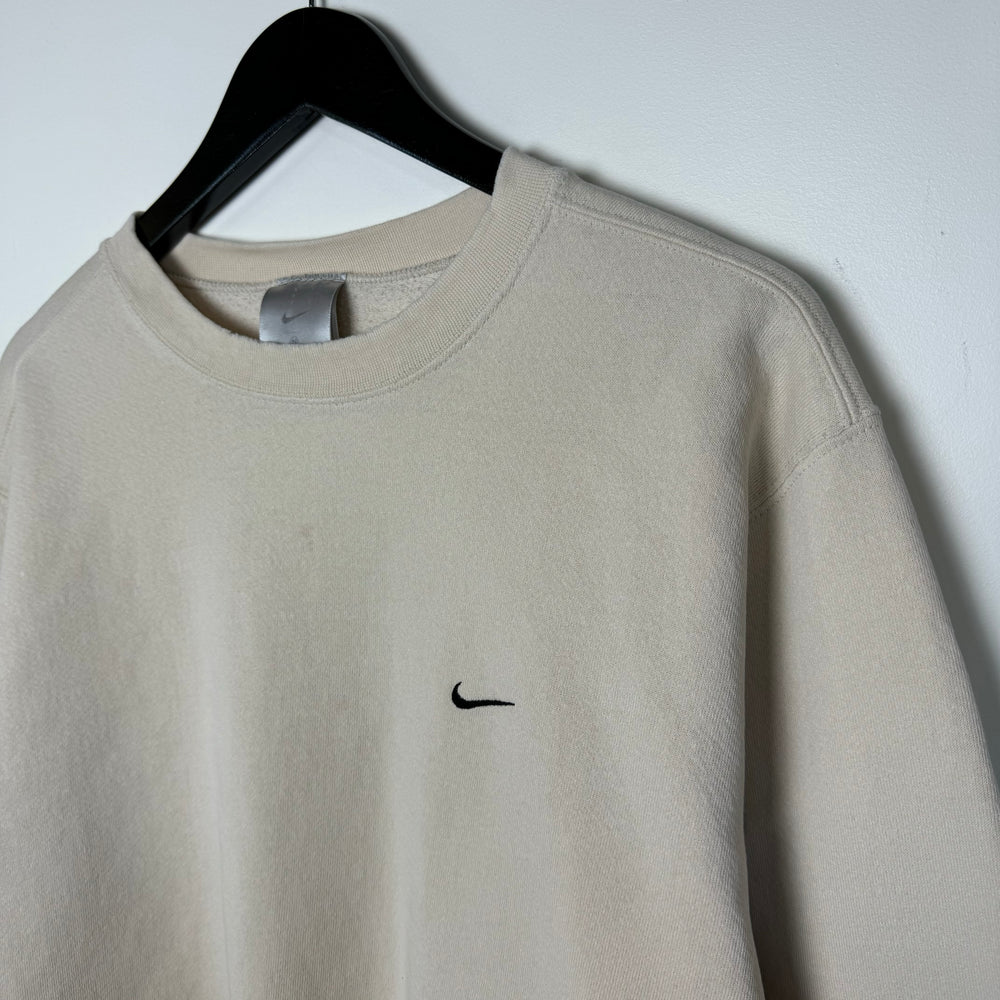 Vintage NIKE Swoosh Tan Cream Crewneck Sweatshirt