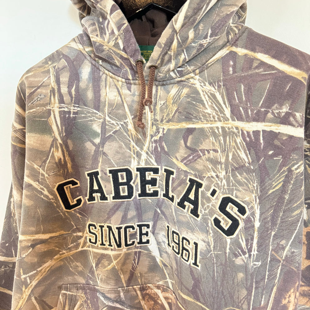 Vintage CABELA'S Real Tree Camo Hoodie Sweatshirt