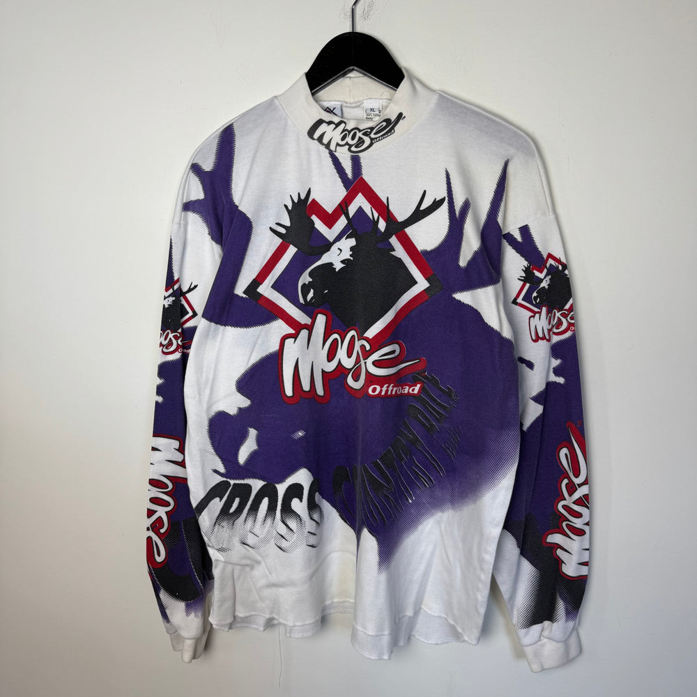 Vintage 90's MOOSE Off Road Racing Long Sleeve Tshirt