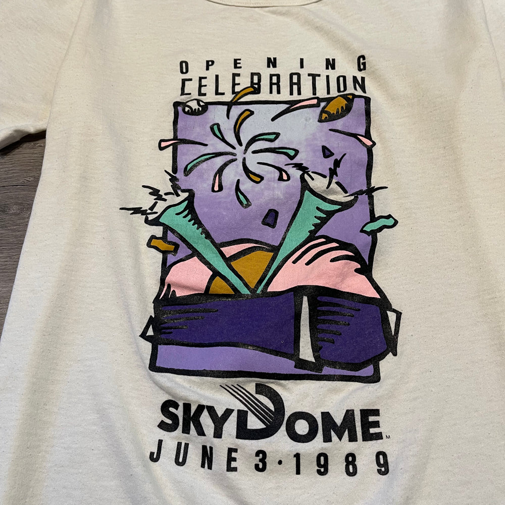 Vintage 1989 Toronto SKY DOME Opening Day Tshirt