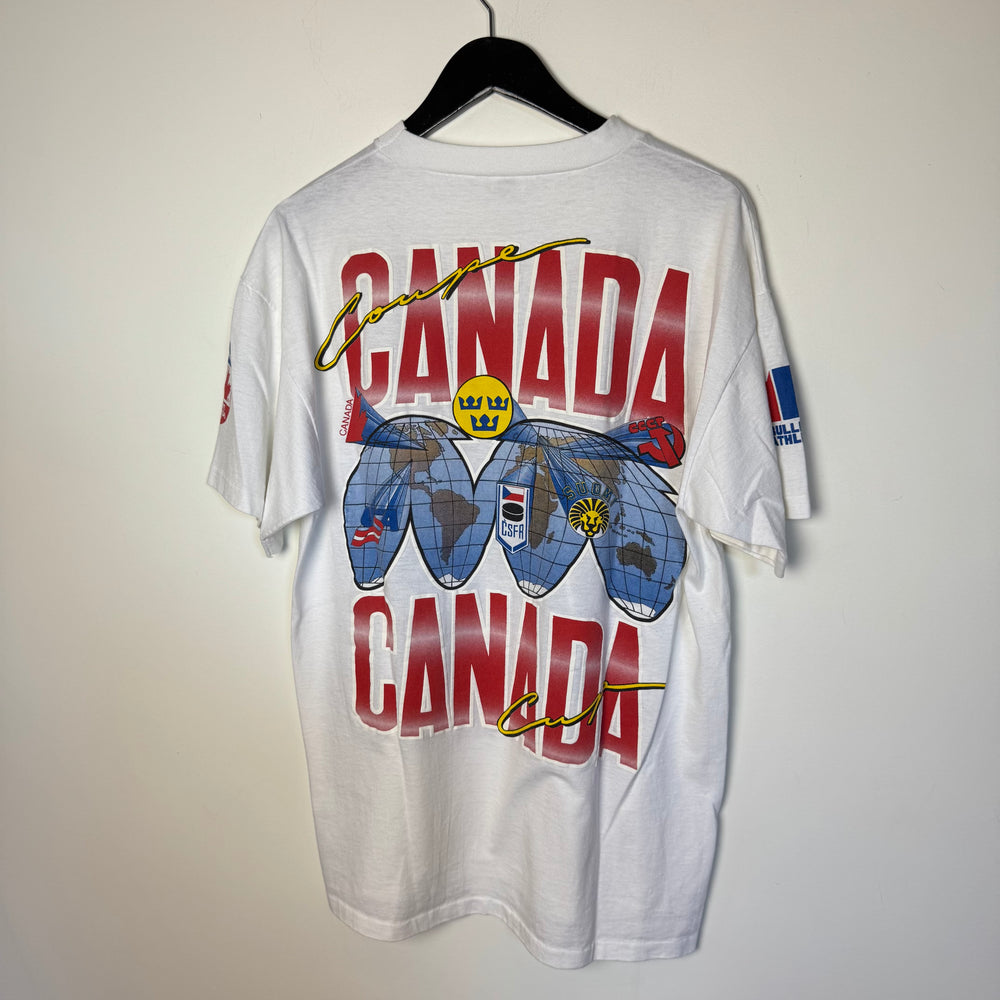 Vintage 90's Team CANADA World Hockey Championship All Over Print Tshirt