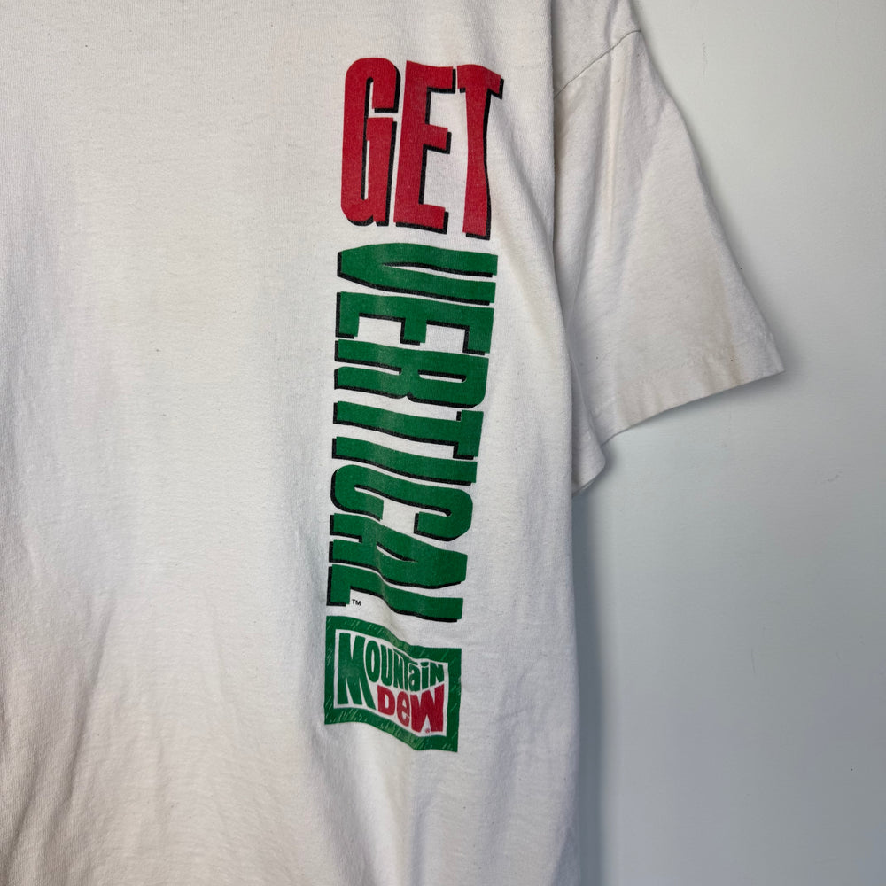 Vintage 90's MOUNTAIN DEW Get Vertical Promo Tshirt