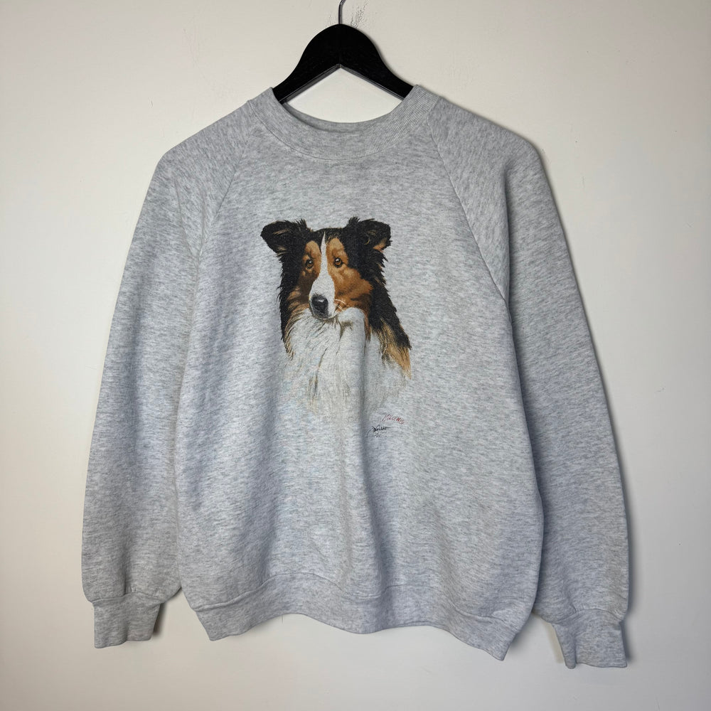 Vintage 90's BORDER COLLIE Dog Sweatshirt