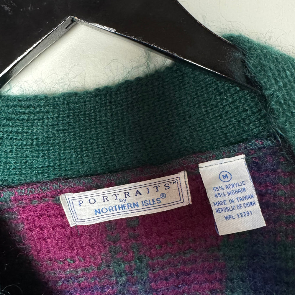 Vintage 90's MOHAIR Knit Cardigan Sweater
