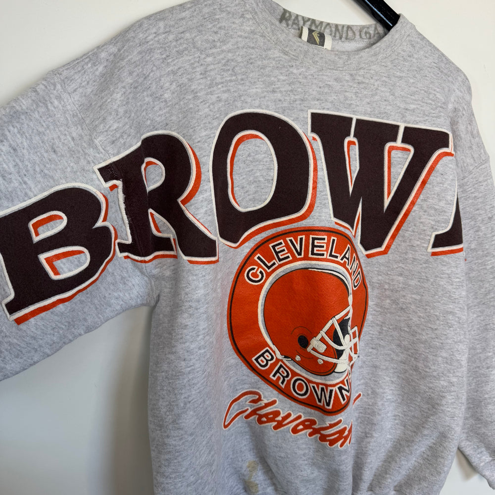 Vintage 90's NFL Cleveland BROWNS Jumbo Print Sweatshirt