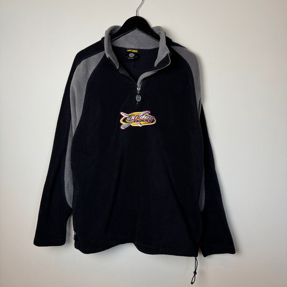 Vintage 90's SKI-DOO Bombardier Racing Fleece 1/4 Zip Sweater