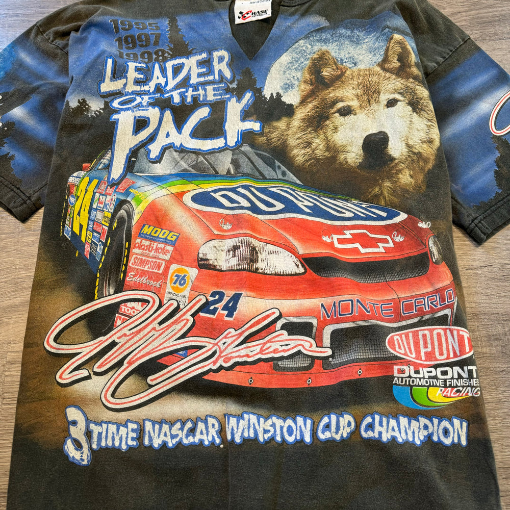 Vintage 1998 NASCAR Racing Leader of the Pack All Over Print Tshirt