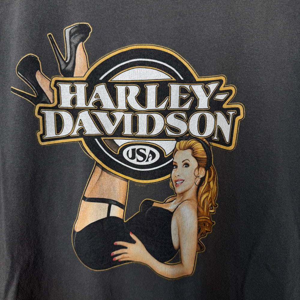 Vintage HARLEY DAVIDSON Pinup Model Tshirt