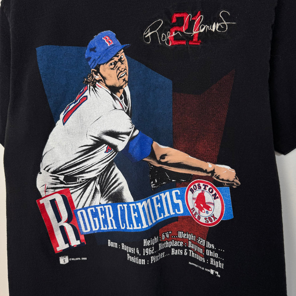 Vintage 90's MLB Roger Clemens Boston Red Sox Tshirt