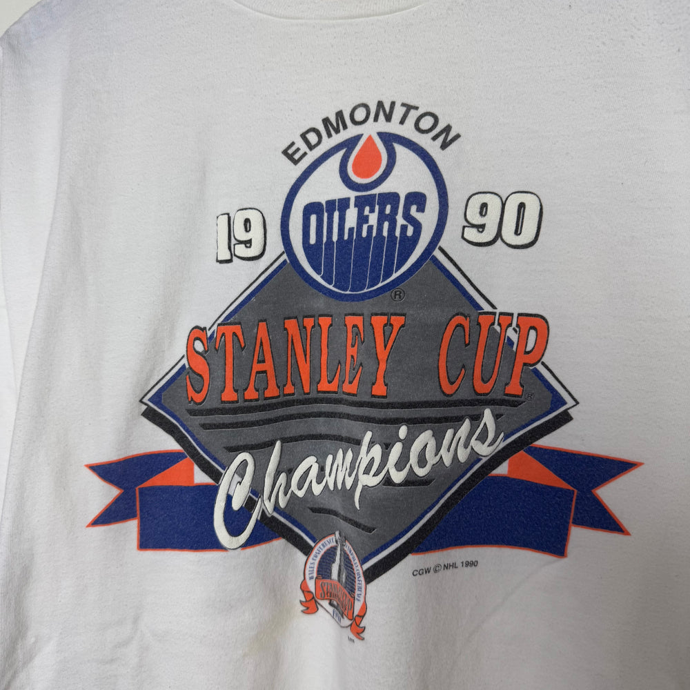 Vintage 1990 NHL Edmonton OILERS Tshirt