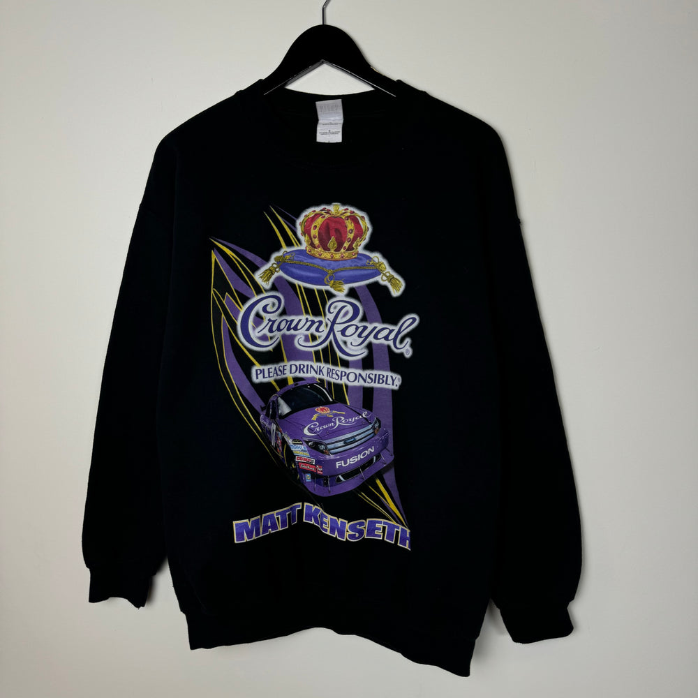 Vintage CROWN ROYAL Canadian Whiskey NASCAR Racing Sweatshirt