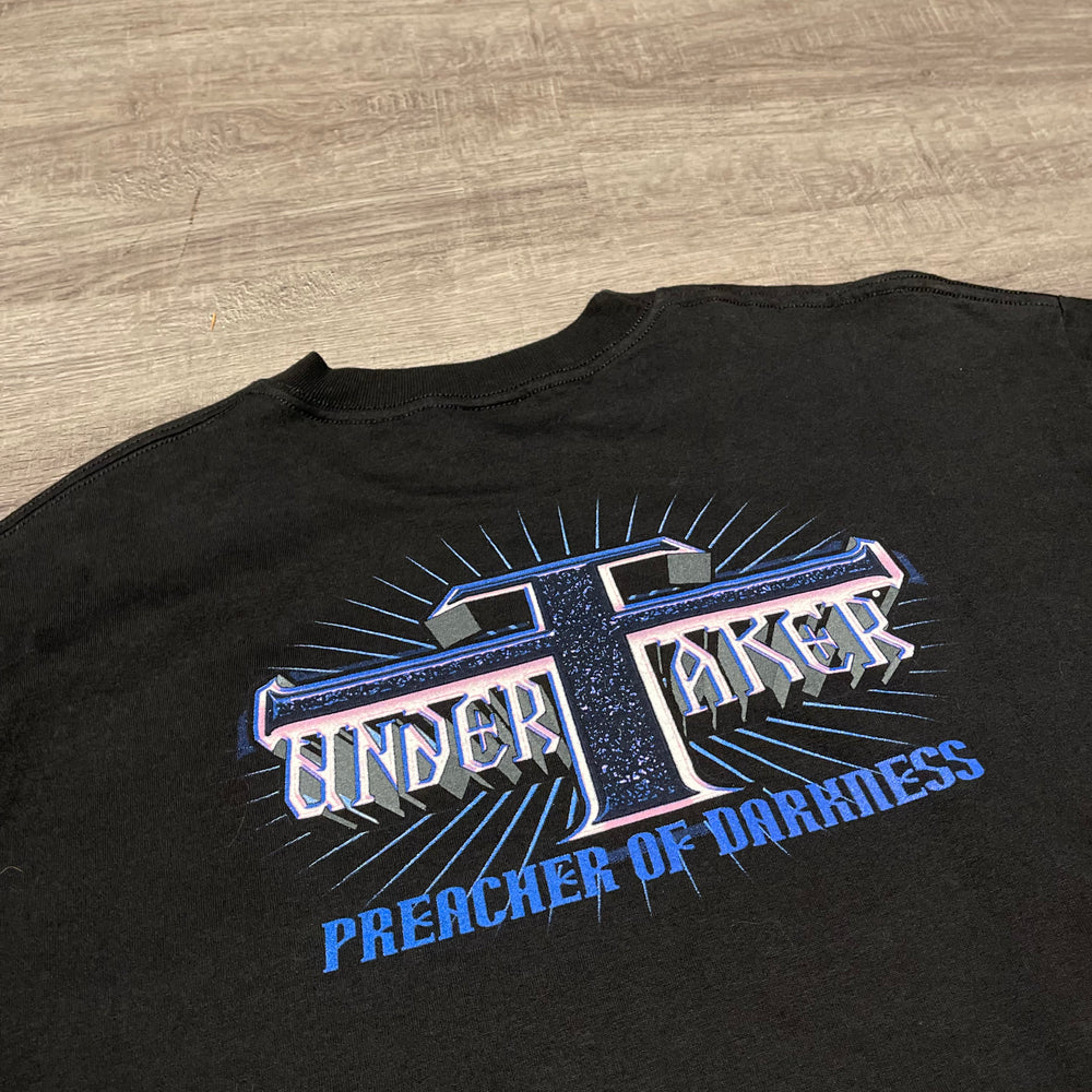 Vintage 1999 WWF The Undertaker Preacher of Darkness Tshirt