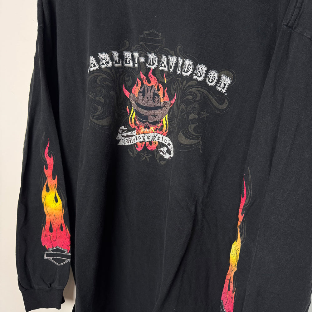 Vintage HARLEY DAVIDSON Flaming Long Sleeve Tshirt