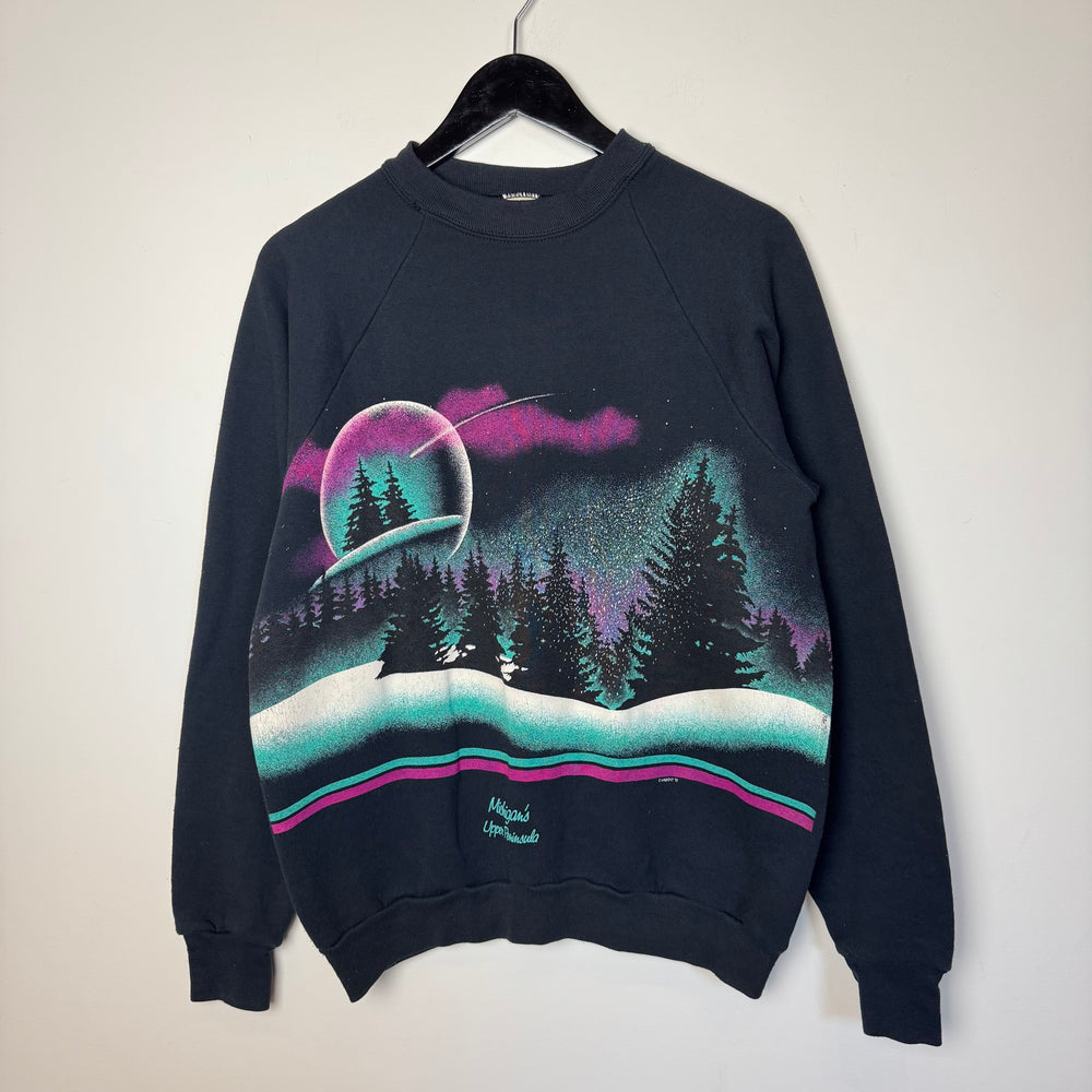 Vintage 90's MICHIGAN Nature All Over Print Sweatshirt