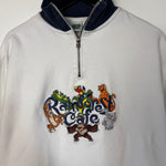 Vintage RAINFOREST CAFE Embroidered 1/4 Zip Sweatshirt