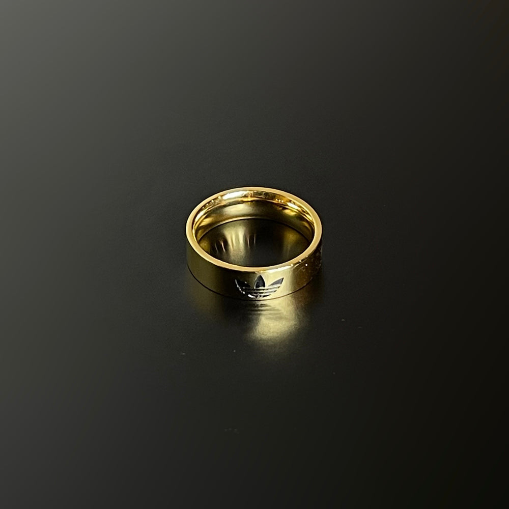 TREFOIL Logo Ring: Gold Finish
