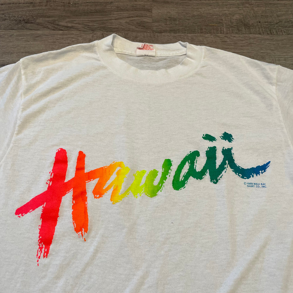 Vintage 1988 HAWAII Neon Print Tshirt