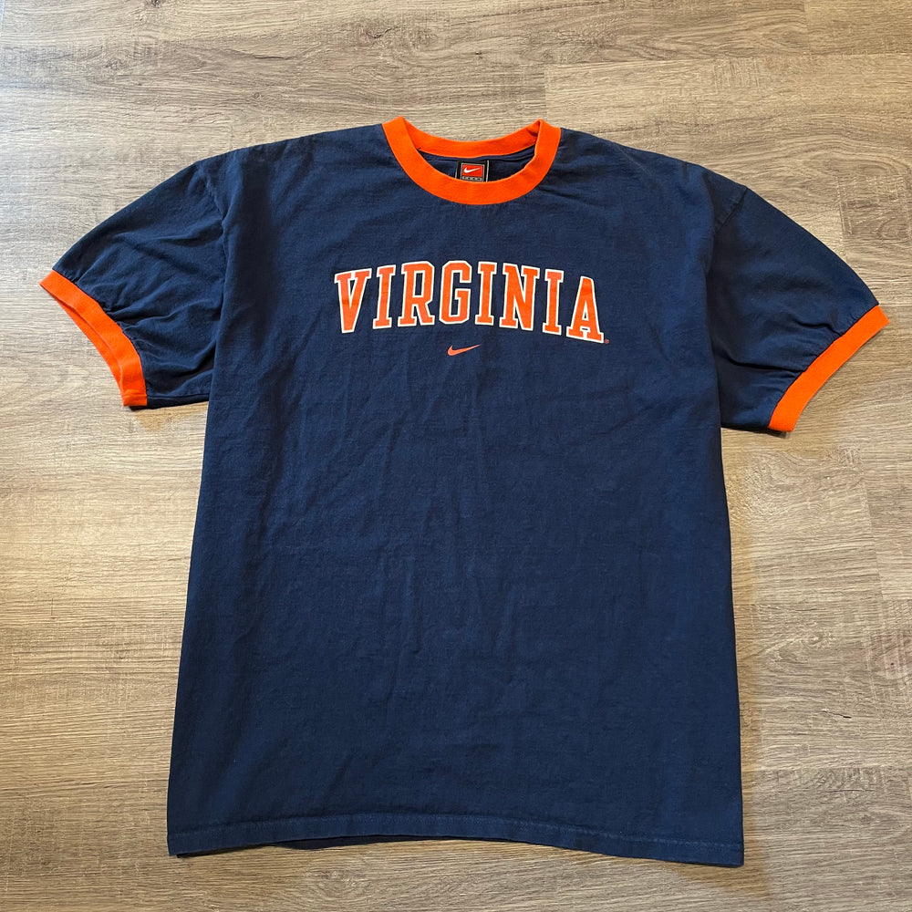 Vintage NIKE University of VIRGINIA Varsity Ringer Tshirt