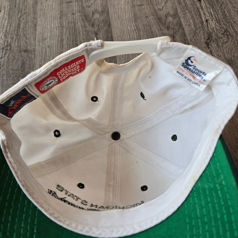 Vintage 90s MICHIGAN STATE Spartans Sports Specialties Script Snapback Twill