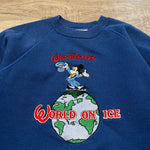 Vintage 1980's DISNEY World On Ice Embroidered Sweatshirt