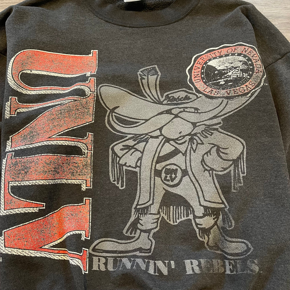 Vintage 1980's University of LAS VEGAS Runnin' Rebels Varsity Sweatshirt