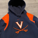 NIKE Middle Swoosh University of VIRGINIA Varsity Hoodie Sweatshirt