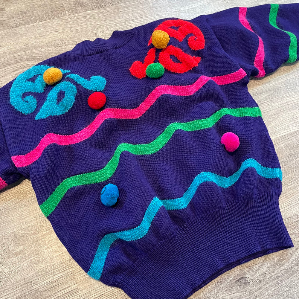 Pom pom 2025 knit sweater