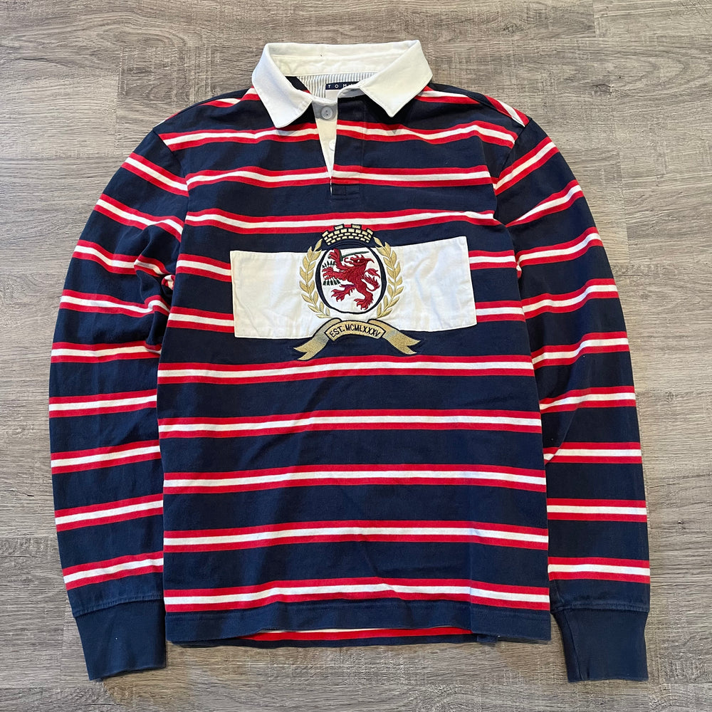 TOMMY HILFIGER Striped Rugby Crest Sweater