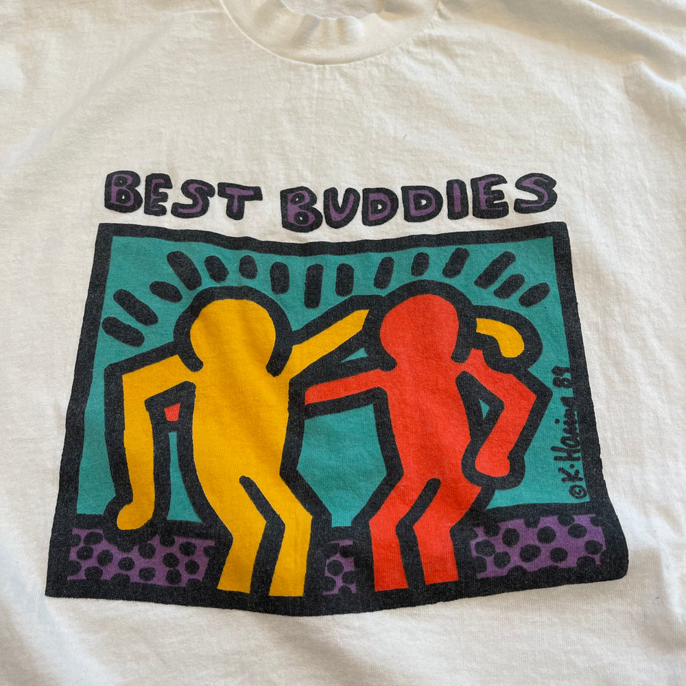 Rare Original Vintage 1989 KEITH HARING Best Buddies Stedman Tshirt