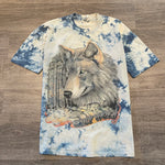 Vintage 90's Grey Wolf WILDLIFE Tie Dye Tshirt