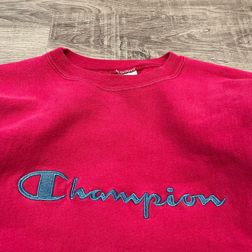 Vintage 90's CHAMPION Reverse Weave Script Logo Sweatshirt