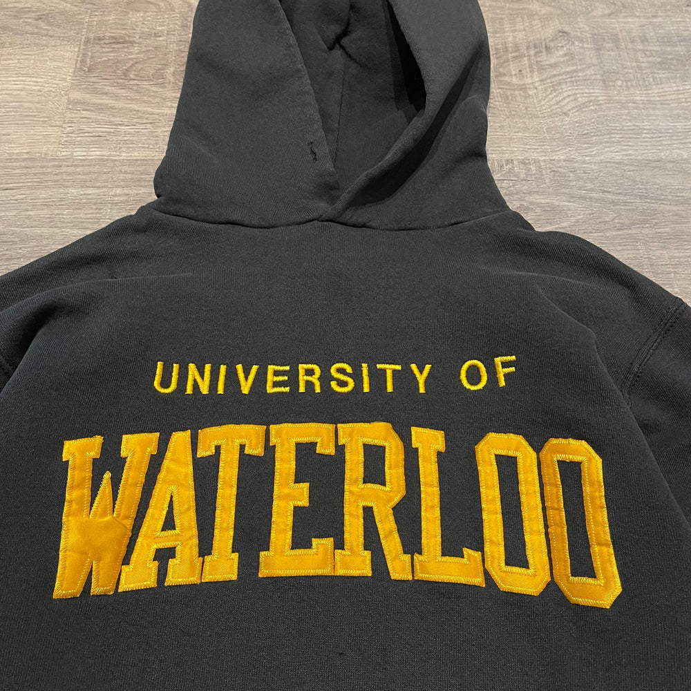 Vintage University of WATERLOO Russell Athletic Varsity Hoodie Sweatshirt